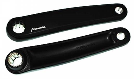 Miranda set cranks E bike aluminium 170 mm zwart