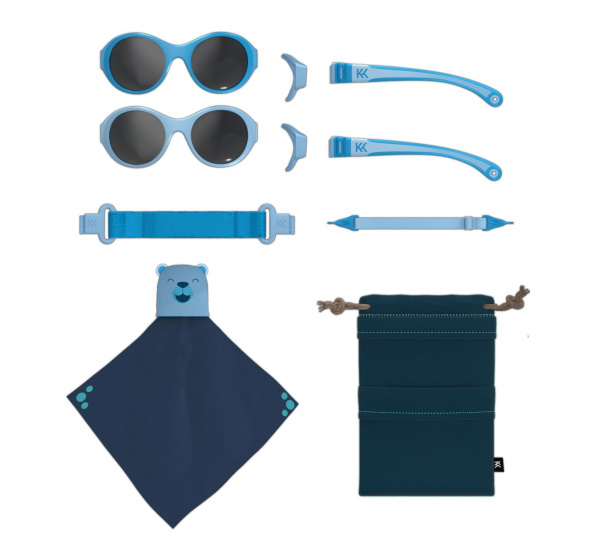Lunettes de soleil pour enfants Click & Change 0-2 ans bleu 2 pcs