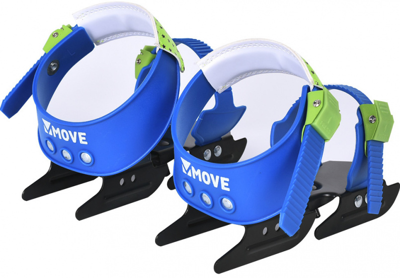 Move glij-ijzers junior verstelbaar staal zwart/blauw mt 24/34