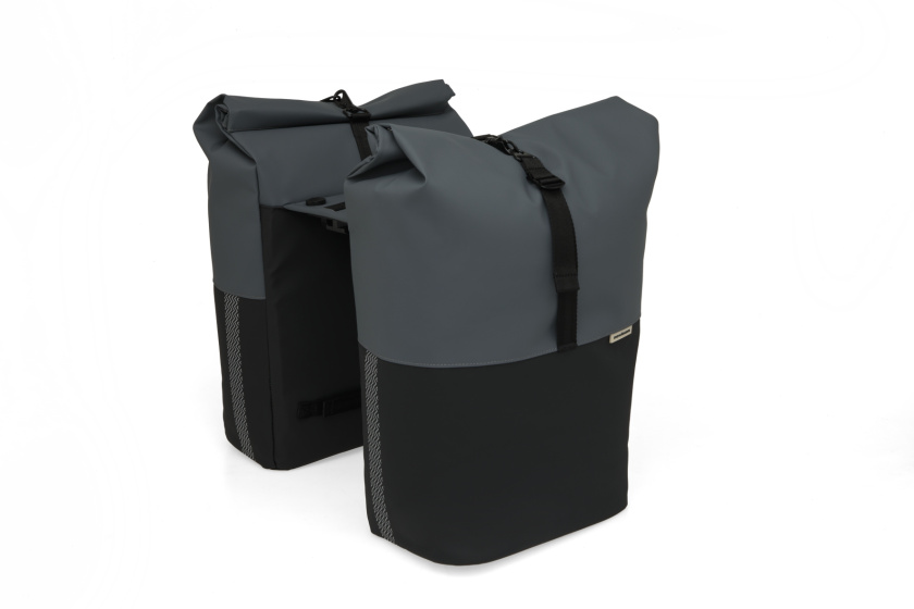 New Looxs Nyborg MIK Double Bicycle Bag 34 Liter Dunkelgrau/Schwarz