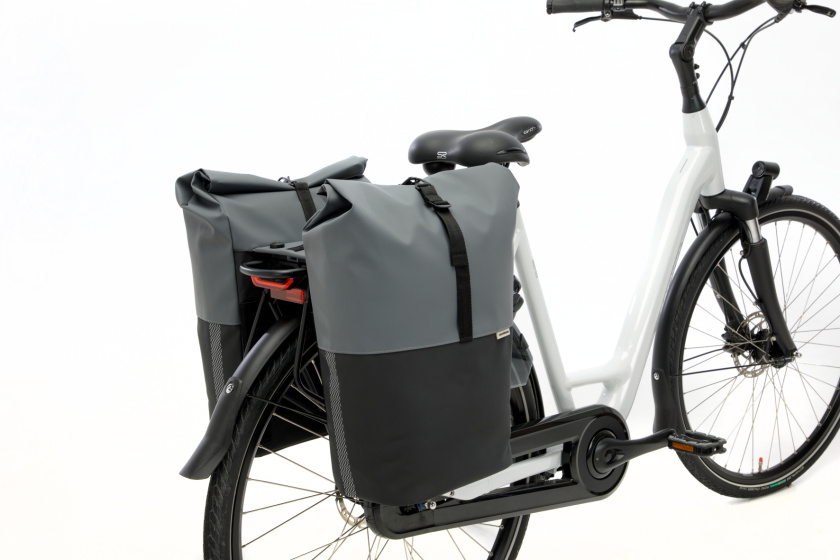 New Looxs Nyborg MIK Double Bicycle Bag 34 Liter Dunkelgrau/Schwarz