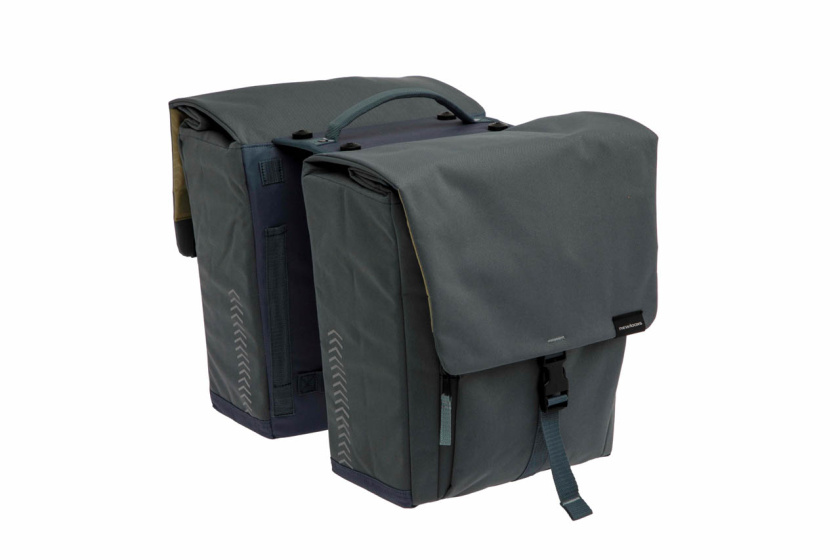 New Looxs Tulum MIK Doppel-Fahrradtasche 32 Liter Pet Grau Grün