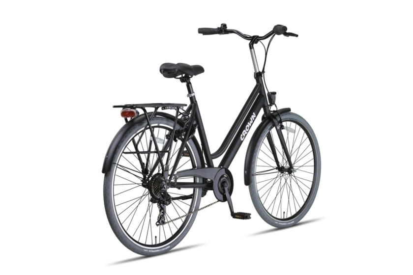 Crown New York 28 Inch Dames 7V V-Brakes Matzwart