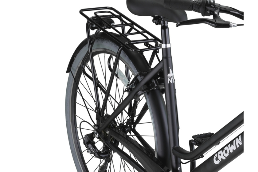 Crown New York 28 Inch Dames 7V V-Brakes Matzwart