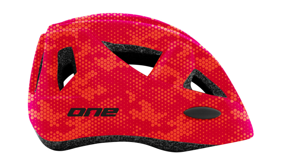 One Racer Bicycle Helmet Adjustable Junior Red