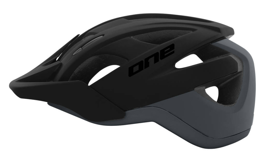 One Trail Pro Bicycle Helmet Adjustable Black/Dark Gray