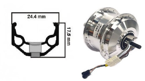 roue avant 28 pouces 622 mm e-bike 36V/250W 36G noir