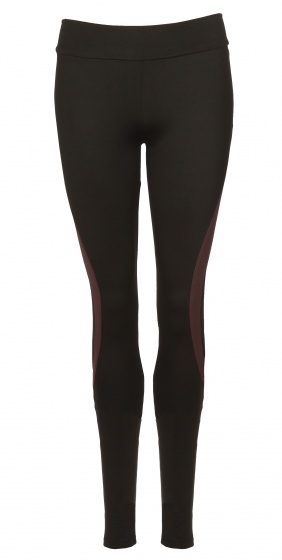 sportlegging dames zwart/bordeaux maat S