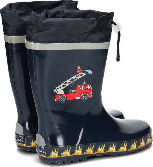Playshoes regenlaarzen Brandweer marineblauw