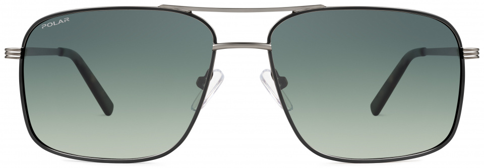 Aviator 672 lunettes de soleil polaris&eacute;Cat. 3 acier inoxydable argent/noir