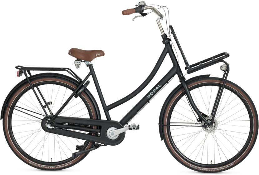 Popal Daily Dutch Prestige 28 Inch 59 cm Dames 3V Terugtraprem Matzwart afbeelding