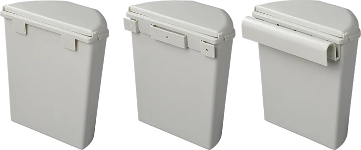 poubelle avec couvercle 6 litres 29,5 cm gris clair