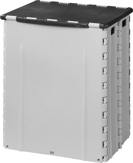 poubelle pliable 35 litres 25 x 31 x 38 cm gris/noir