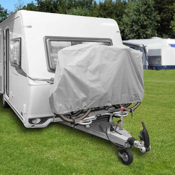 ProPlus bicycle cover XL for 2 bicycles on drawbar light gray