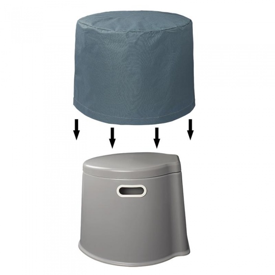 couvercle pour toilettes portables gris