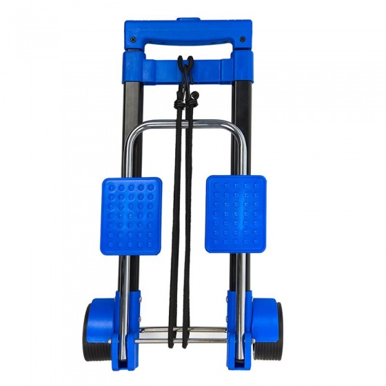 chariot &agrave;gages pliable en acier 30 kg noir/bleu