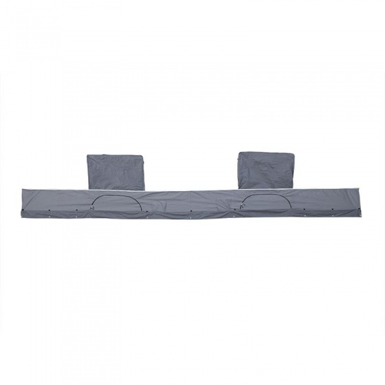 bande coupe-vent avec compartiments de rangement 580 cm polyester gris