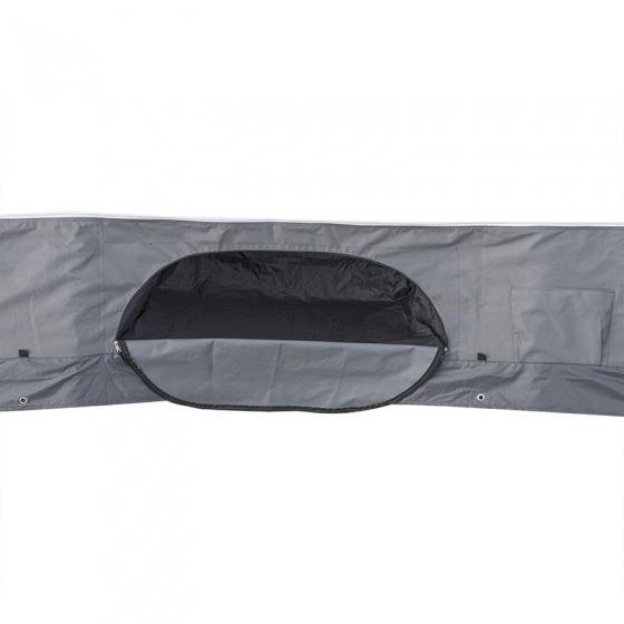 bande coupe-vent avec compartiments de rangement 580 cm polyester gris