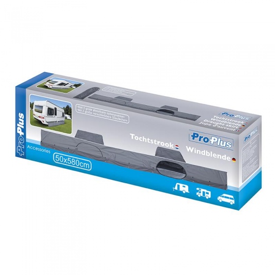 bande coupe-vent avec compartiments de rangement 580 cm polyester gris