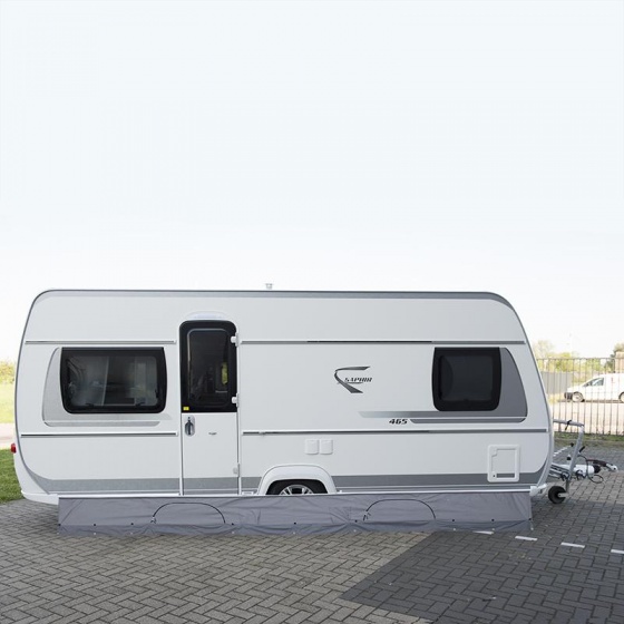 bande coupe-vent avec compartiments de rangement 580 cm polyester gris