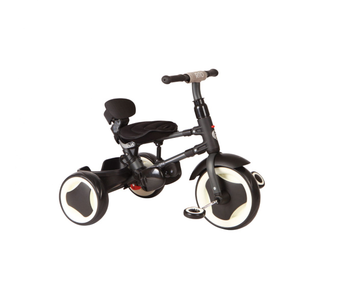 QPlay Rito Deluxe 3 in 1 driewieler Junior Zwart/Blauw