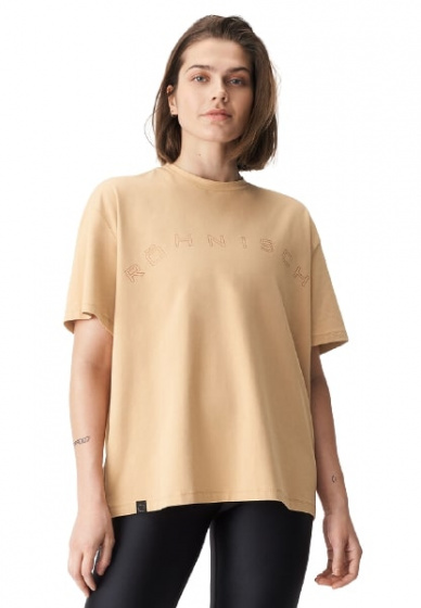 Röhnisch Fitness-shirt Soft Tee Leslie Dames Katoen Beige Mt L
