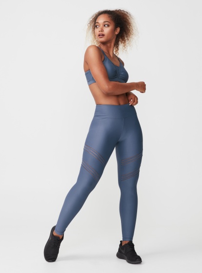 Röhnisch sportlegging Elevate Striped dames blauw