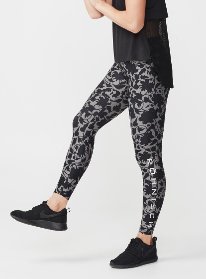 sportlegging Flattering Printed dames grijs/zwart mt XS