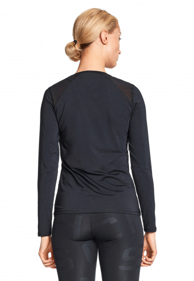 chemise de sport pour femmes Asta polyester/&eacute;thanne noir mt XS