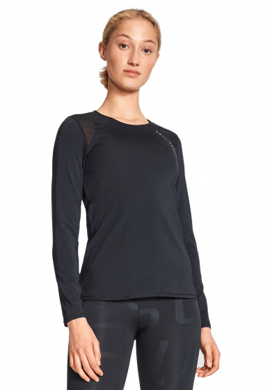 chemise de sport pour femmes Asta polyester/&eacute;thanne noir mt XS