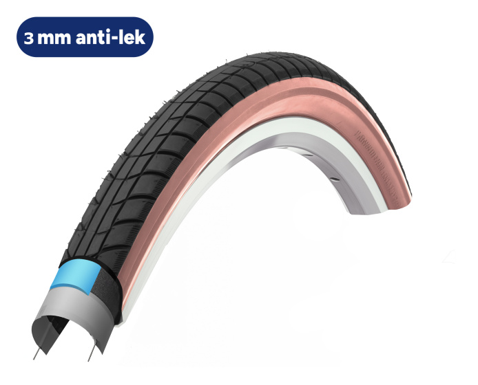 Rucanor Fusion Buitenband 3 mm Anti-lek 28 x 1.60 (42-622) Zwart/Bruin