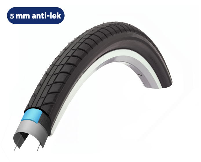 Rucanor Unicorn Buitenband E-Bike 5 mm Anti-lek 28 x 1.40-1 5/8 x 1 3/8 (37-622) Zwart