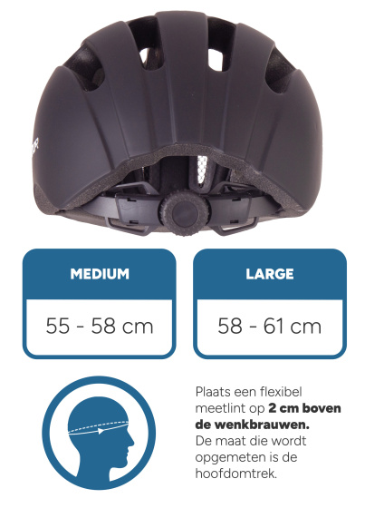 Rucanor City Flow Bicycle Helmet E-bike Adjustable Black