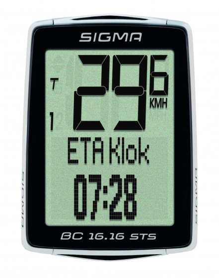 Sigma Cyklocomputer BC 16.16 STS CAD čierny