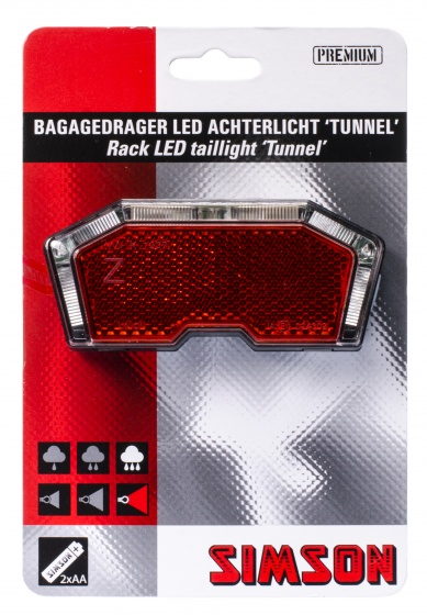 feu arri&egrave;Tunnel led porte-bagages batterie rouge