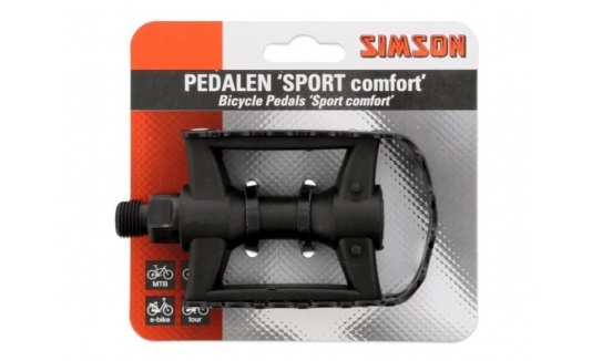 Simson platformpedalen Sport Comfort 9/16 inch zwart