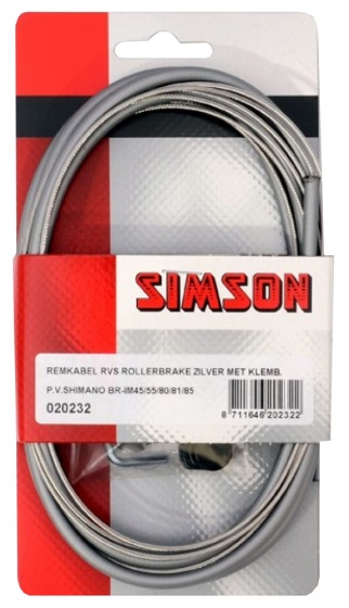 Simson Sada brzdového lanka valčeková brzda 1500/2150 mm šedá/strieborná