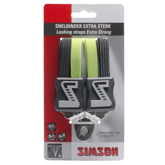 Simson quick release 4-binder 61 cm black/green