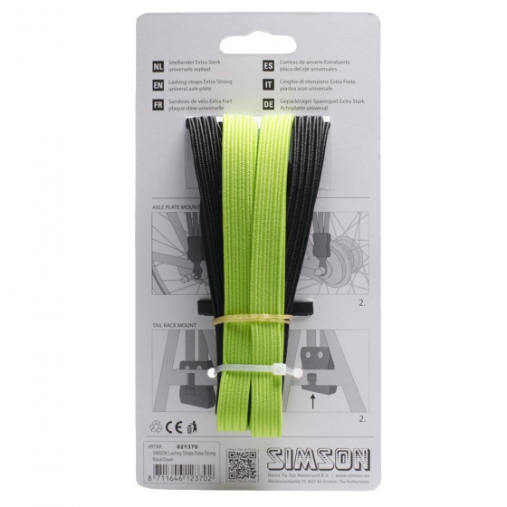 Simson quick release 4-binder 61 cm black/green