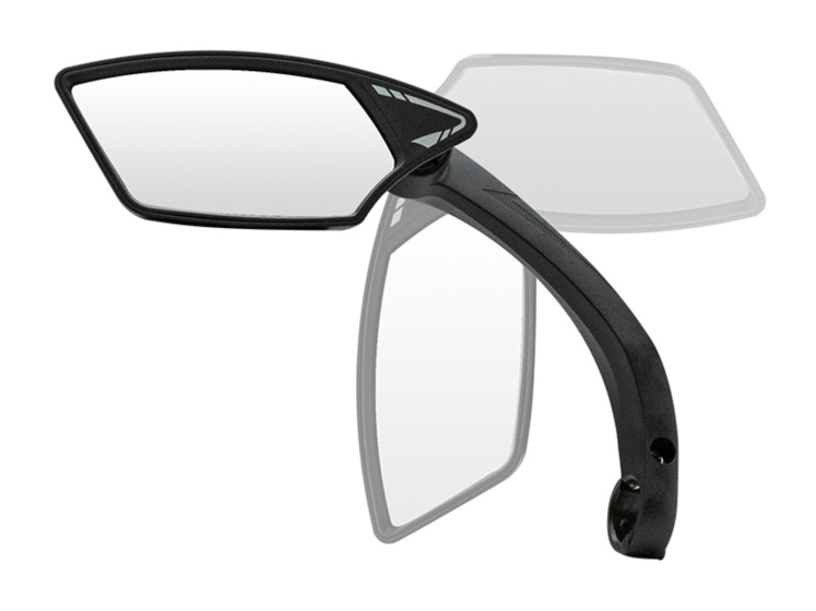 Simson Essential Fietsspiegel Links 22,2 mm Zwart