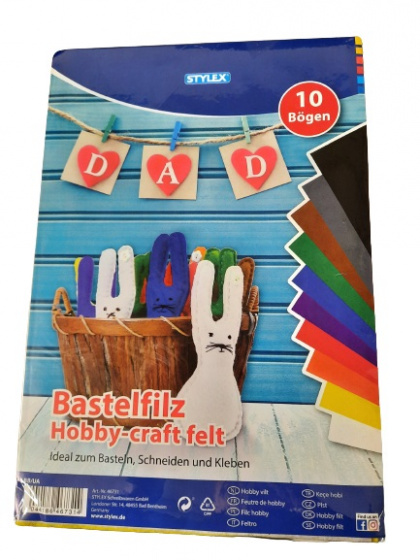 Sada remesiel Stylex filc 20 x 30 cm 10 listov