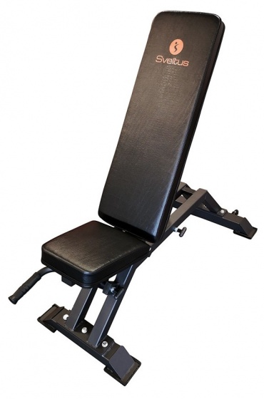 Sveltus verstelbare trainingsbank 135 cm zwart