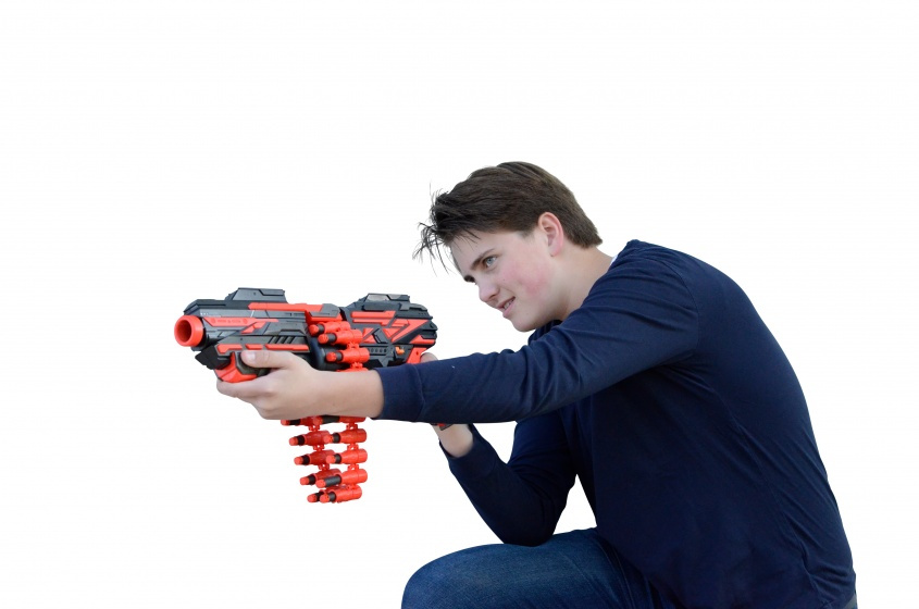 pistolet blaster Hochet Ceinture X 50 cm noir/rouge 42 pi&egrave;