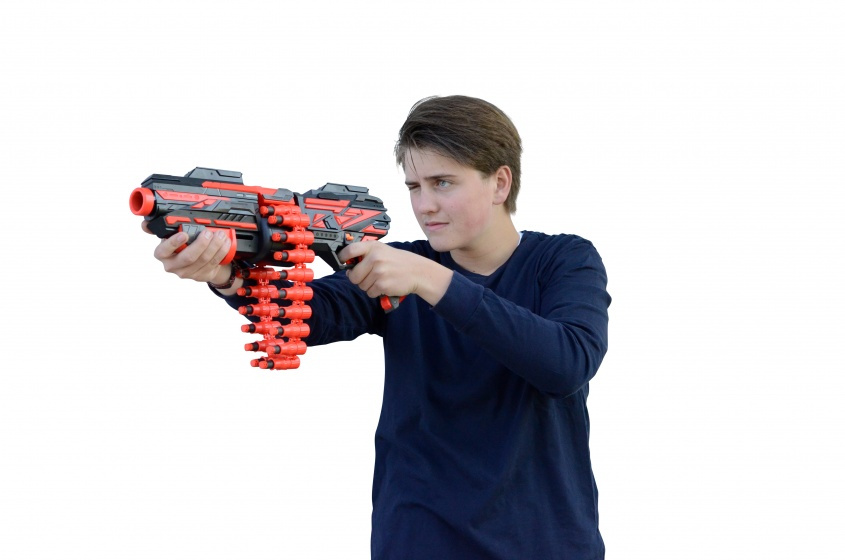 pistolet blaster Hochet Ceinture X 50 cm noir/rouge 42 pi&egrave;