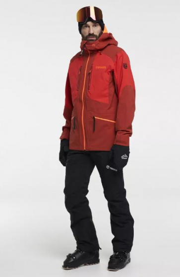 veste de ski Tau Pro hommes en polyester orange taille M