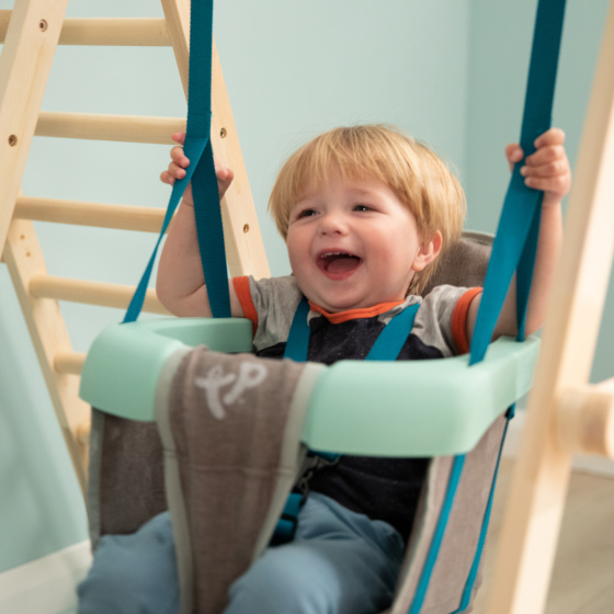 TP Toys Active-Tots Holzklettergerüst mit Schaukel ab 6 Monaten