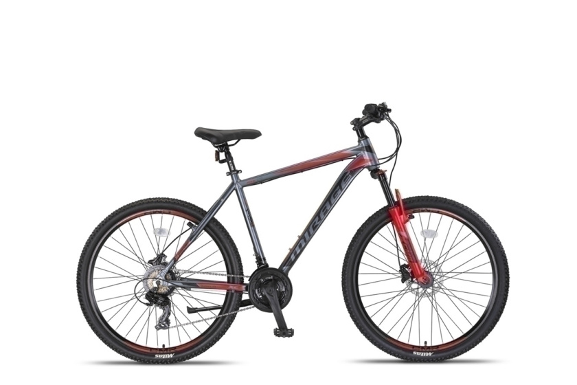 Umit Mirage MTB 27.5 Inch 46 cm Unisex 21V Hydraulische schijfrem Antraciet/Rood afbeelding