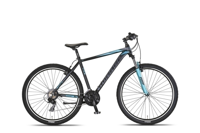 Umit Mirage Oversized MTB 27.5 Inch 50 cm Unisex 21V V Brakes Zwart/Turquoise afbeelding