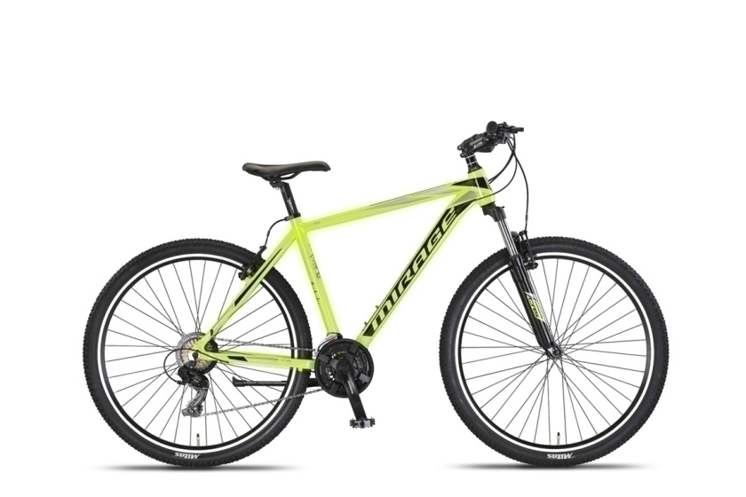 Umit Mirage Oversized MTB 29 Inch 50 cm Unisex 21V V Brakes Lime/Zwart afbeelding