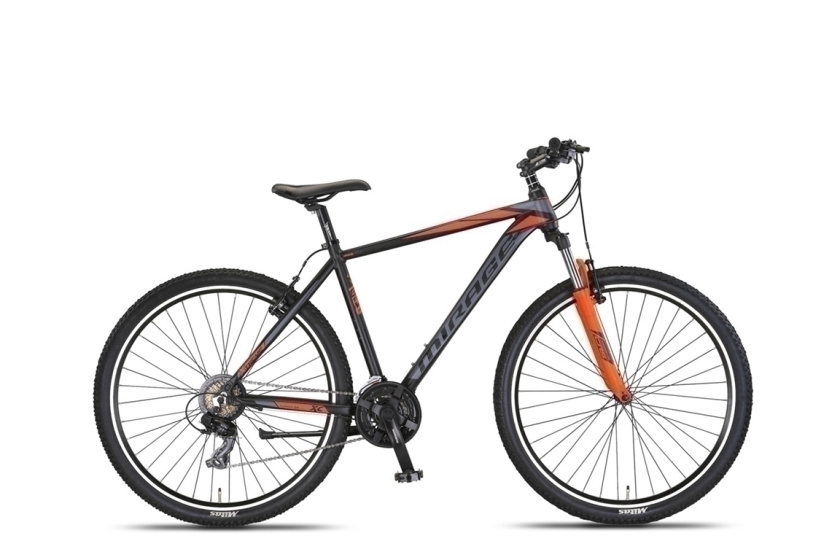 Umit Mirage Oversized MTB 29 Inch 50 cm Unisex 21V V Brakes Zwart/Oranje afbeelding